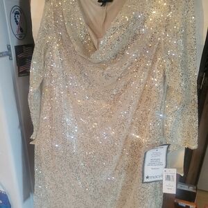 Macy's Silver Sequin Dress